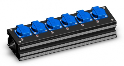 PC-6 Neon Schuko Power Connector