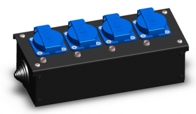 PC-4 Neon Schuko Power Connector